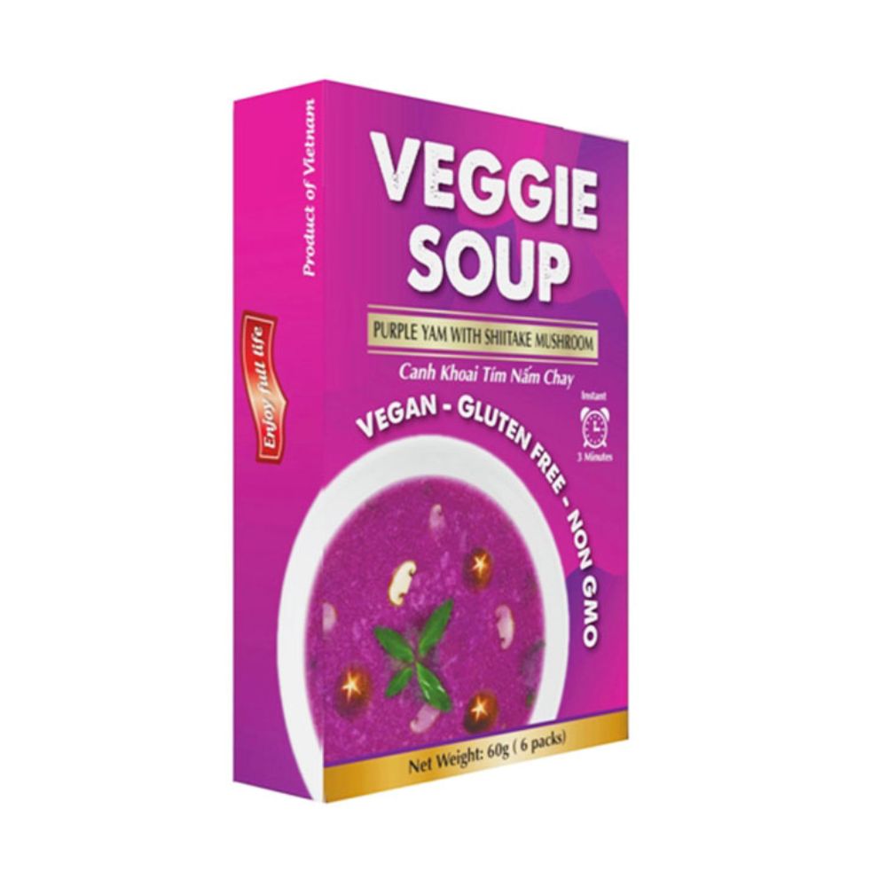 Purple Yam with Shiitake Mushroom - Instant Veggie Soup