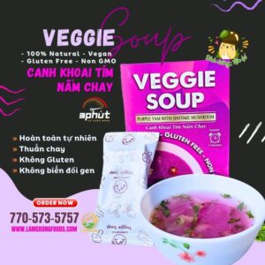 Purple Yam with Shiitake Mushroom - Instant Veggie Soup