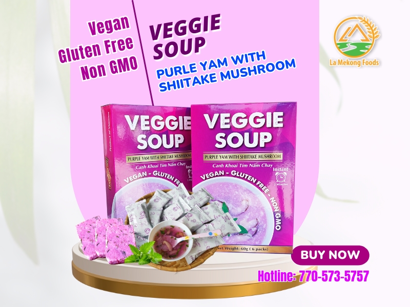 Convenience Meets Nutrition: The Perfect Vegan Meal with Lamekongfoods’ Purple Yam and Shiitake Mushroom Soup