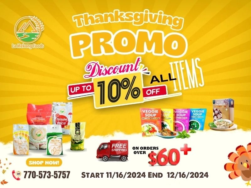 **Lamekongfoods’ Thanksgiving Thanks: Special Discounts and  Heartfelt Wishes**