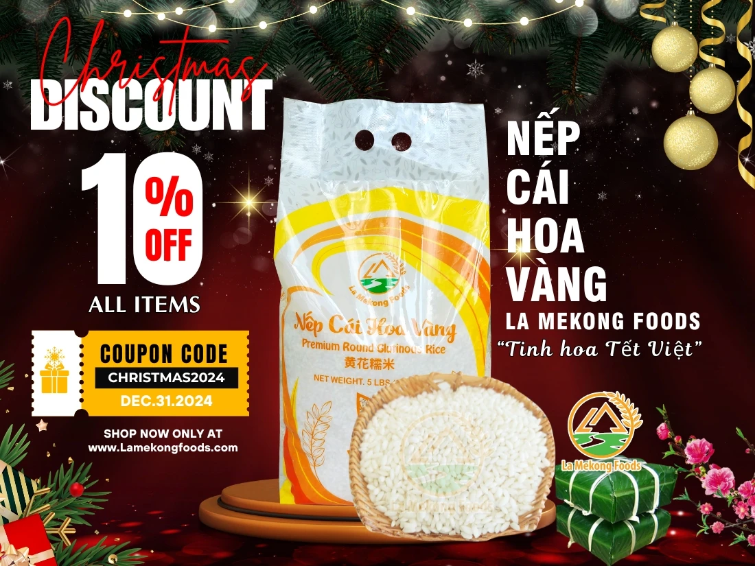 ** Lamekong Foods’ Cái Hoa Vàng round graind glutinous rice: The Essence of Vietnamese Tet**